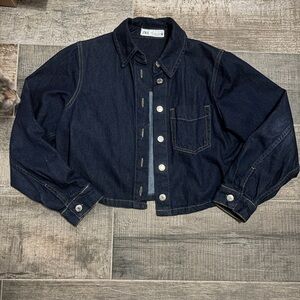 Zara Navy Denim Jacket